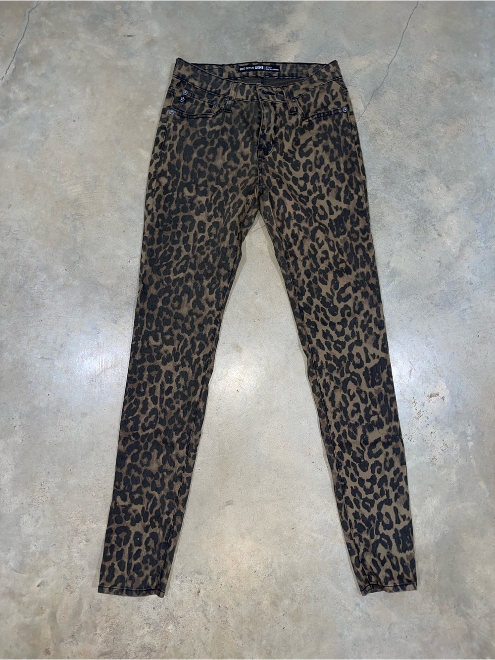 Big Star Women’s Skinny Jeans - Brown and Black Leopard Print